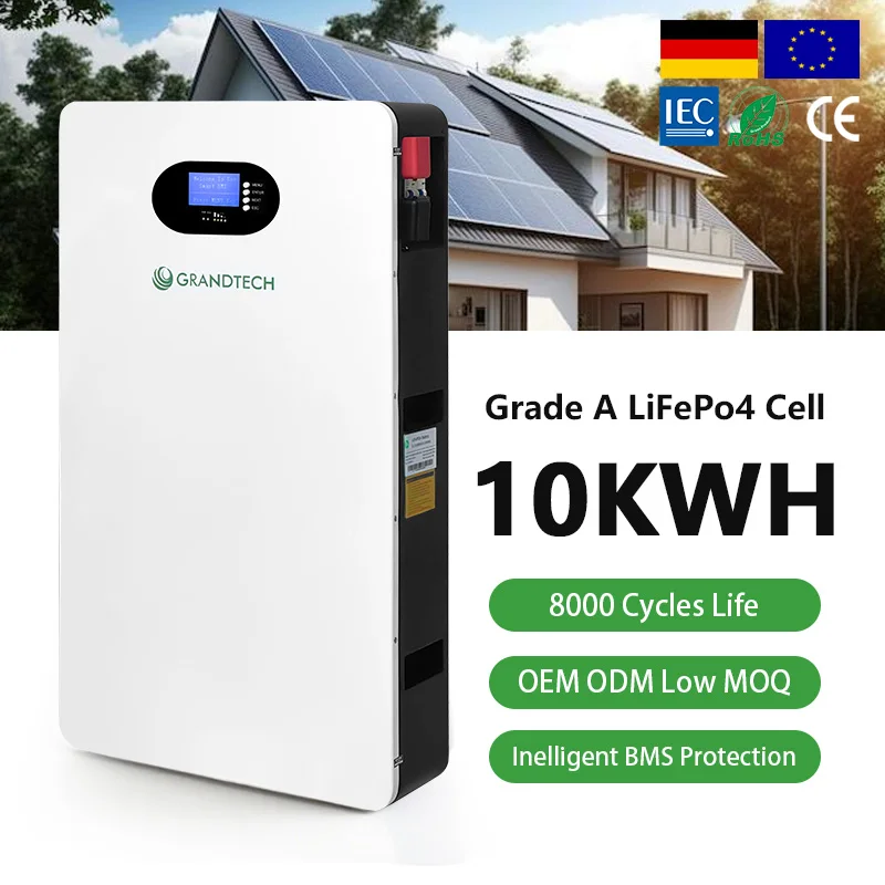 24V 300A 48V Solare Batteriespeicherung 51,2V 15kW 10kW 30kW Wandmontierte Lithium-Ionen-Lifepo4-Batterie Wiederaufladbare Batterien