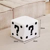 Question mark stool - white trumpet