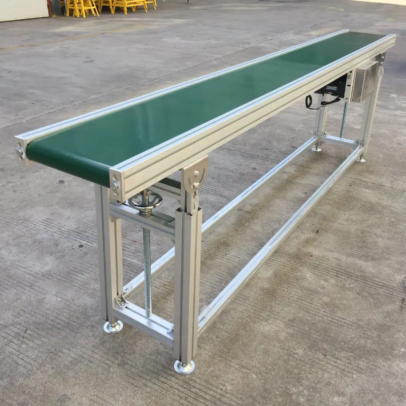 Customized Size Adjustable Height Rubber Small Belt Conveyor