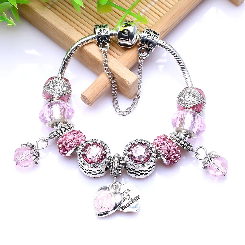 Aesthetic Pandora Charms Elegant Snowflake Bracelet
