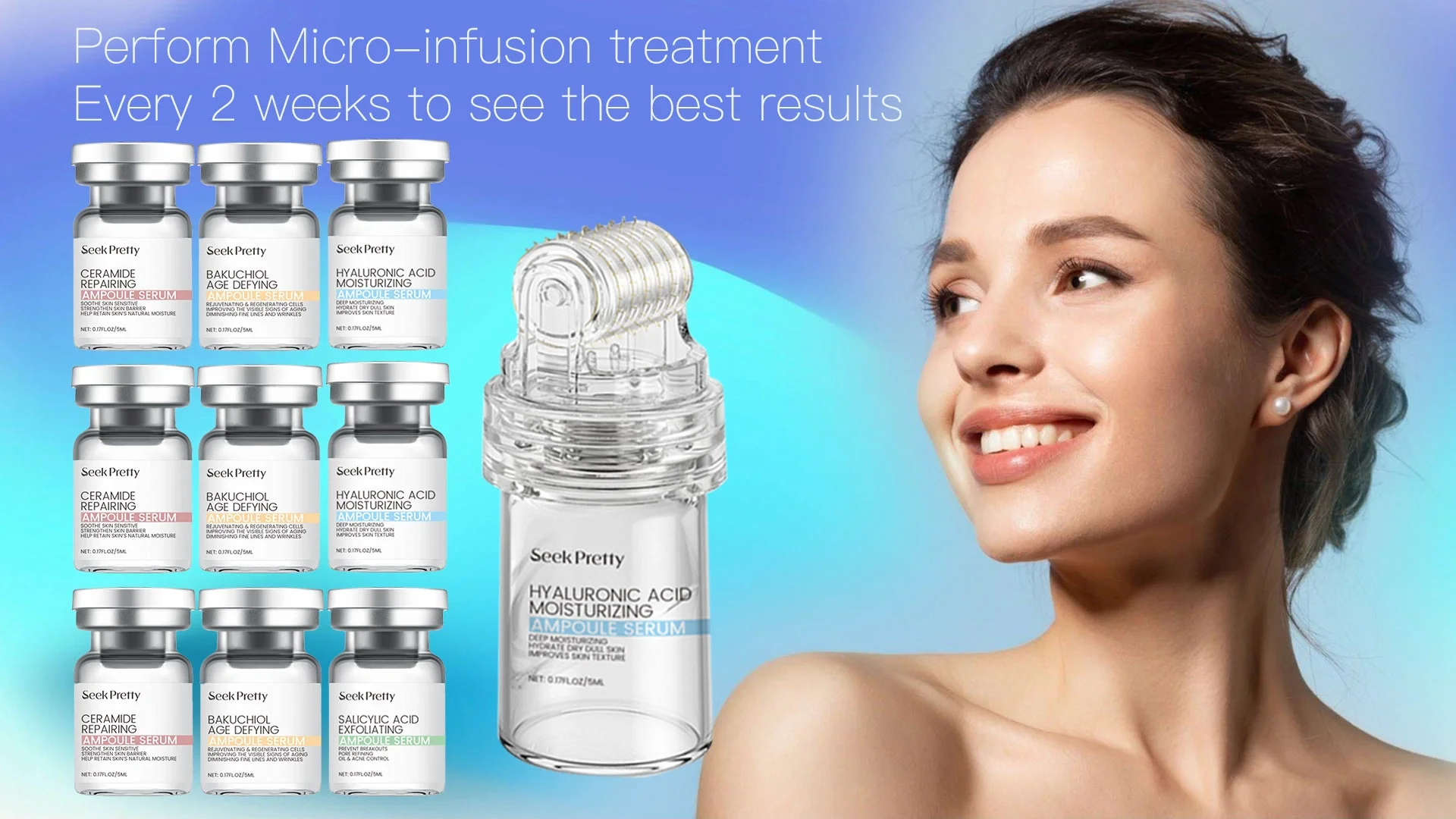 Microneedling Stamp Serum Micro Infusion System For Face