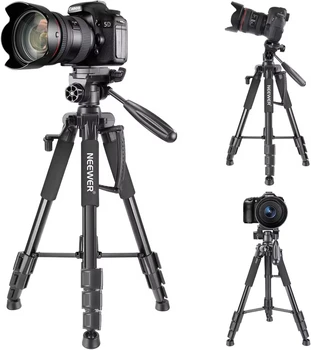 NEEWER Portable 56 Inches Aluminum Camera with 3-Way Swivel Pan Head Bag for DSLR Camera,DV Video Camcorder product image