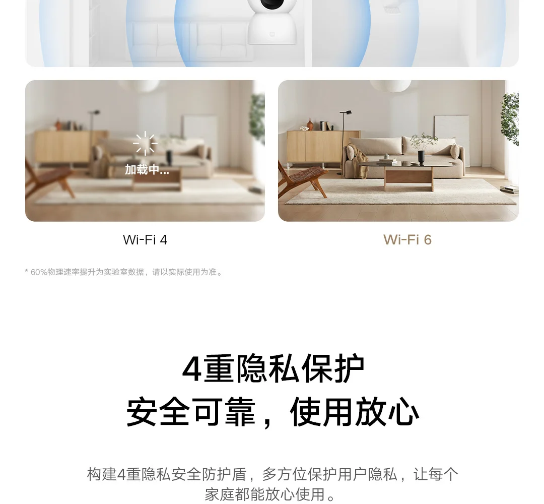 Gadgetoo Xiaomi Smart Camera 4 8 Million Pixels 4K Hd 2.4/5Ghz Dual Band Infrared Night Vision Ai Smart Detection Mihome App Cn Version New-For Xiaomi Smart Camera 4