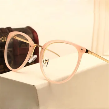 レトロラウンド光学眼鏡フレーム女性男性透明クリアレンズ眼鏡