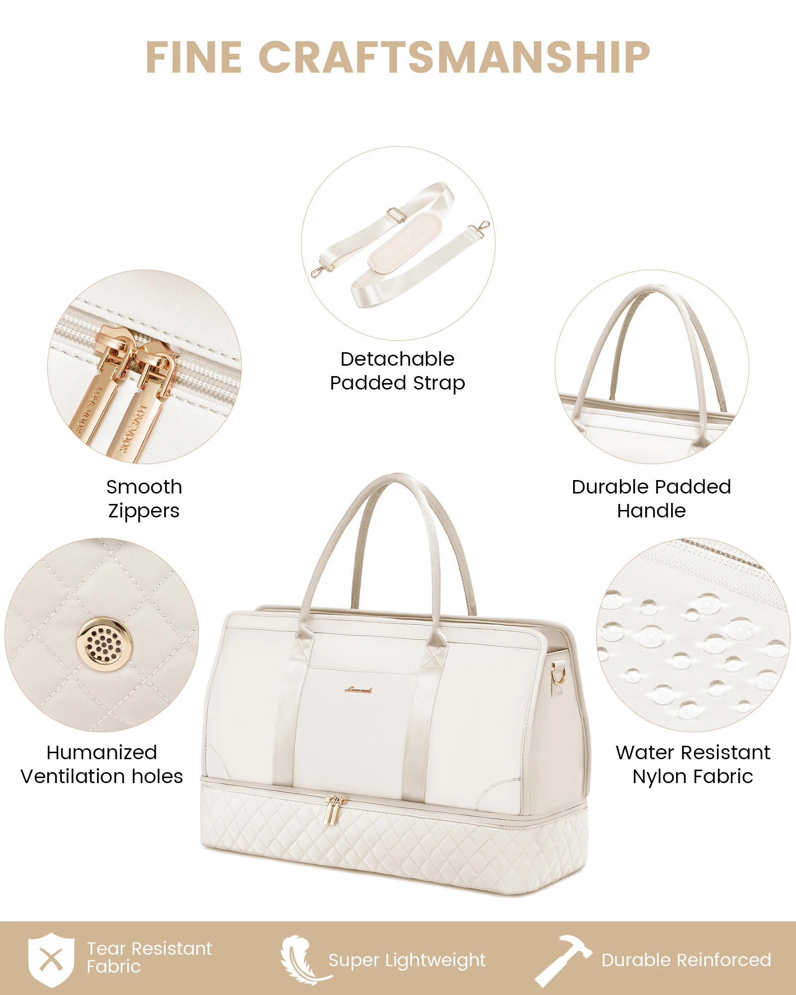 LOVEVOOK 3 in 1 Overnight Weekender Bag - Fashion & Function