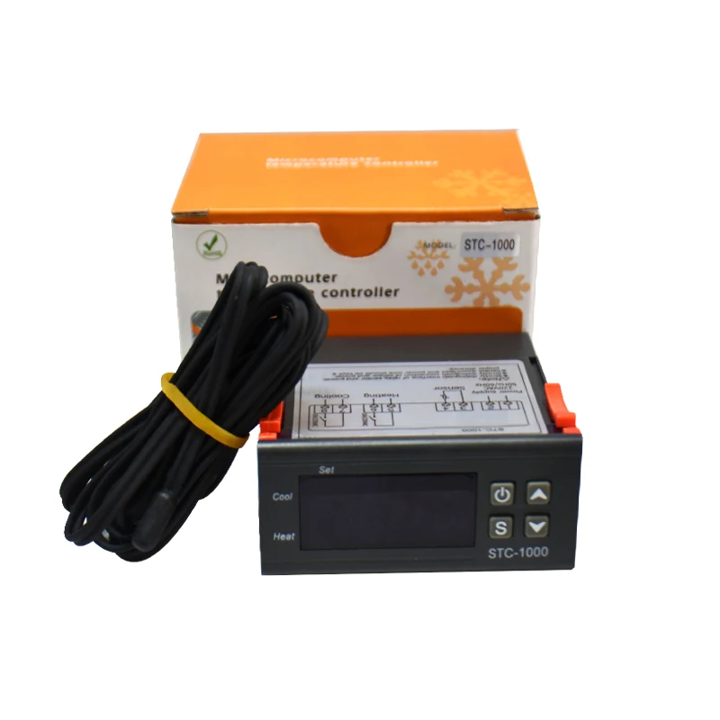 220v Lcd Regulator Led Temperature Controller Incubator STC-1000 Digital Thermostat for Cold Room Condenser Refrigeration Parts