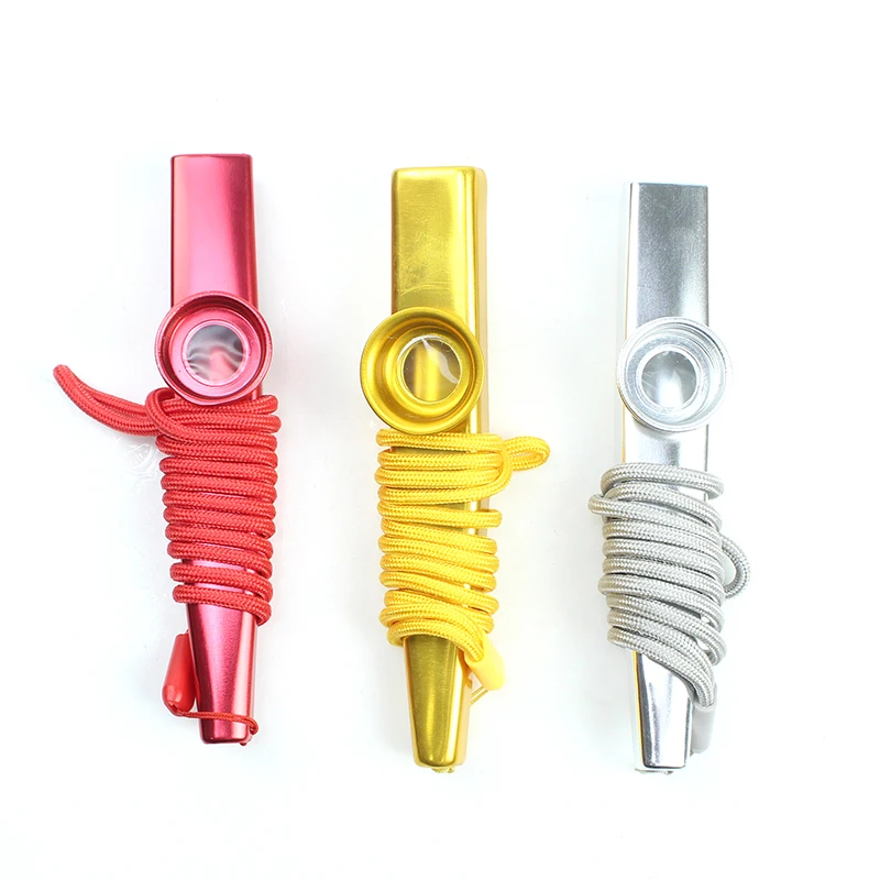 Colorful Custom Logo High Quality Amazing Metal Kazoo with Plastic Membrane Musical Instrument Hot Selling Kazoo Musical Toy