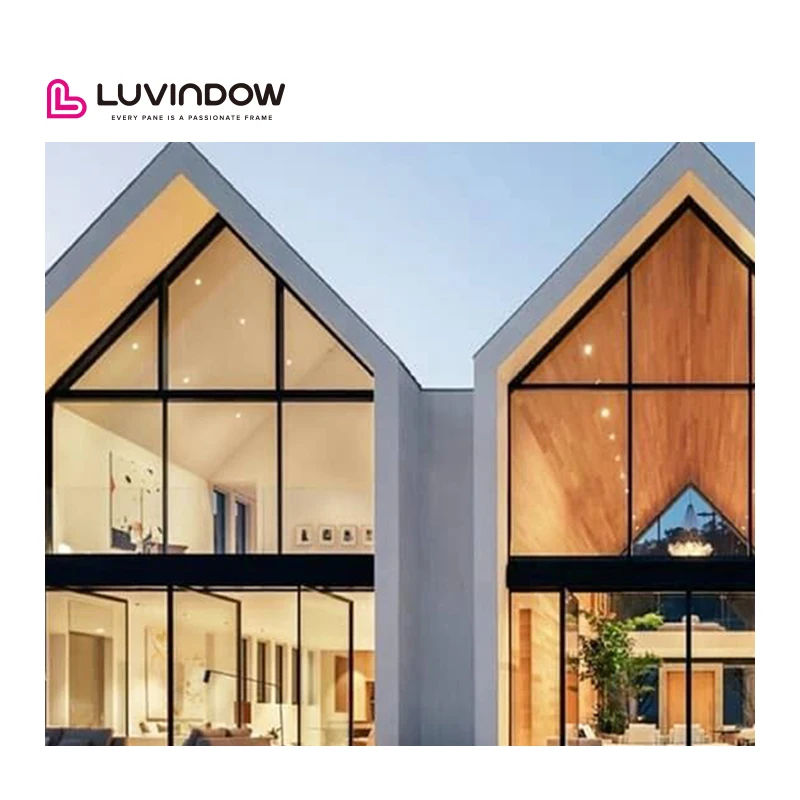 Simple Design Double Glazed Aluminium Fixed Arch Windows Glass Casement with Horizontal Opening Pattern for Villa Use