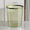 Large transparent green trash can 726