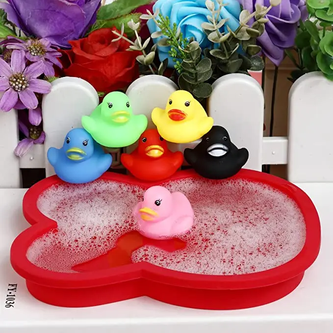 Multicolor Mini Rubber Ducky Float Ducks Baby Bath Toy Rubber Duck Bath Toys for Toddle