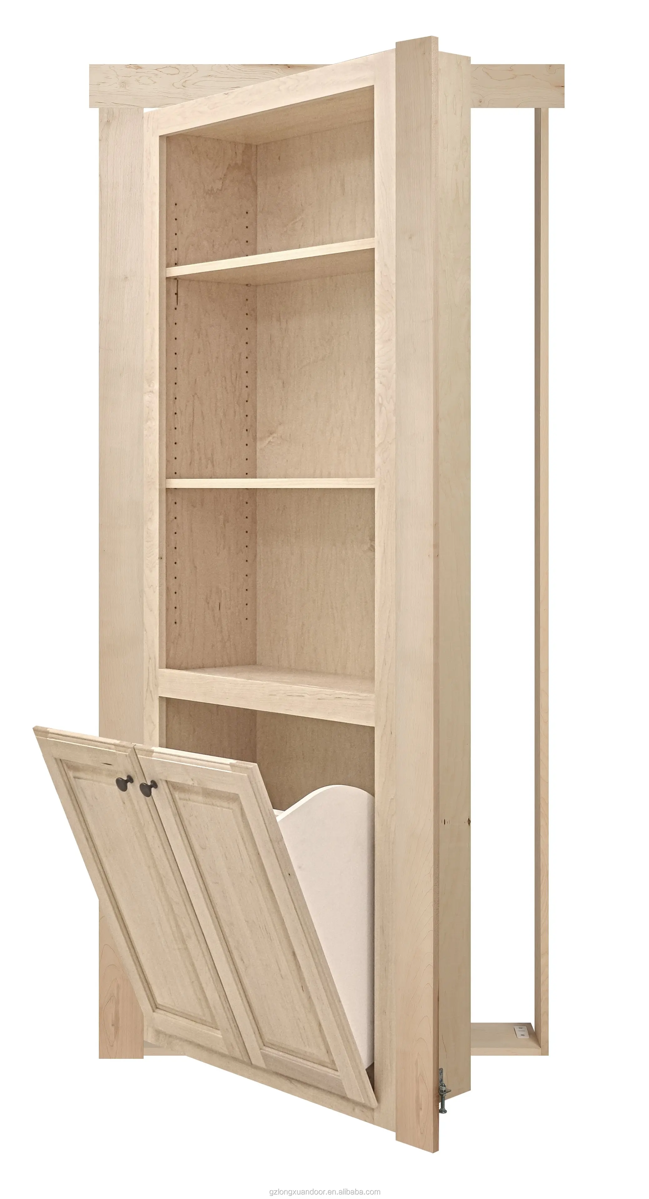 Customized Invisible Panic Room Murphy Bookcase Door Hidden Bookshelf Door Hinge for Bedroom