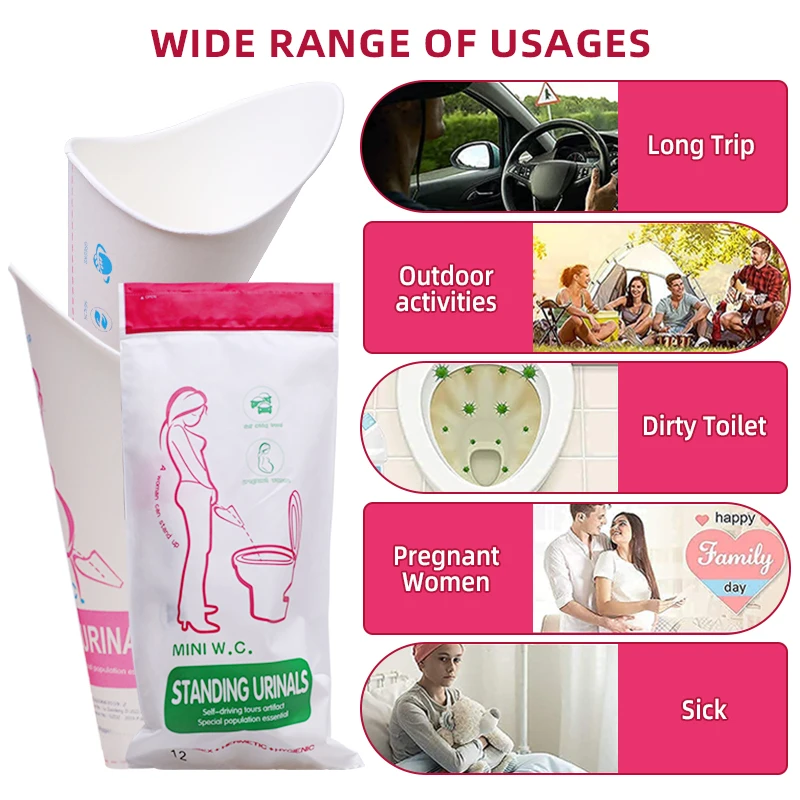 Standing Urinal Female Paper Standing Portable Urinal Women Disposable ...