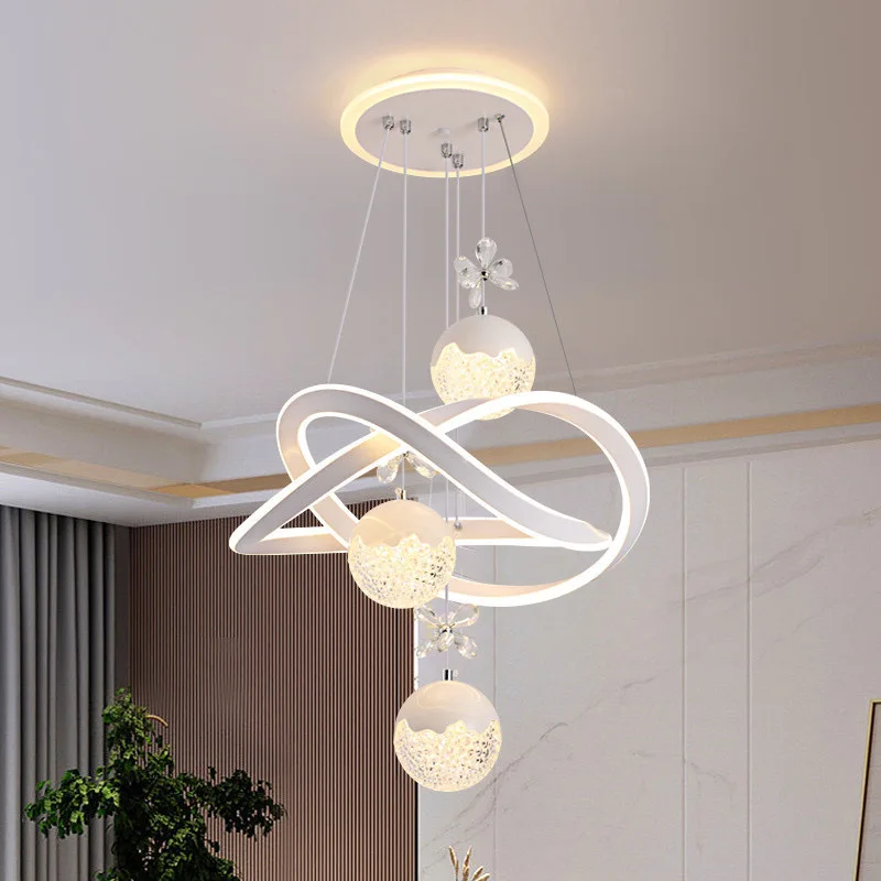 Hot Selling Kitchen Island Flowers Shade Linear Luxury Led Pendant Light Restaurant Bars Modern K9 Crystal Chandelier