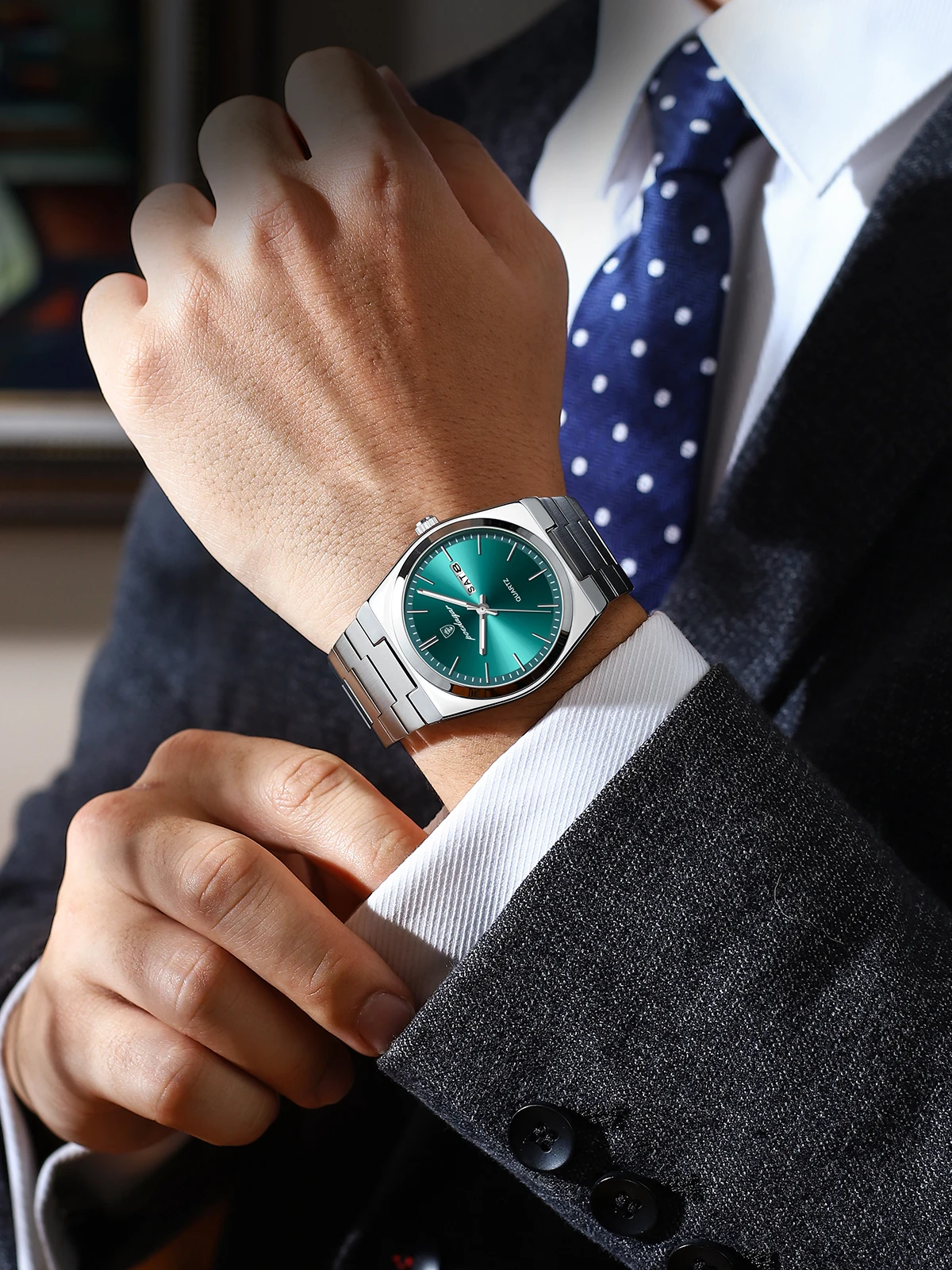 POEDAGAR 930 Hot Sell China Man Quartz Watch Excel Stainless Steel Band Waterproof Date aperçu 5