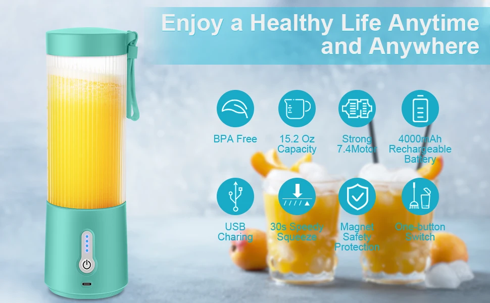 Cheap Foldable Rechargeable Juicer Blender Fresh 400ml Blenders And