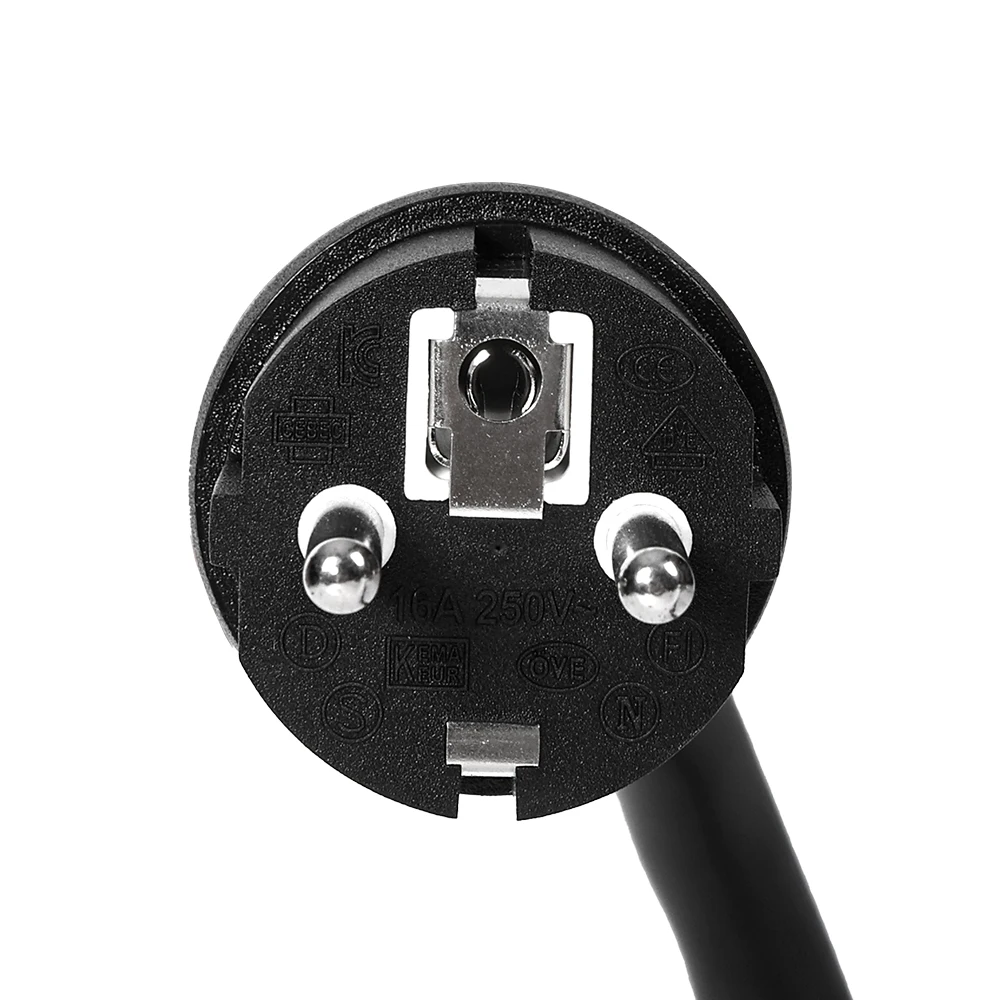 IEC 320 C14 EU 2-Pin AC Europe Power Cord Flexible Pure Copper Heat-Resistant Silicone Cable for Home Appliance Computer Use
