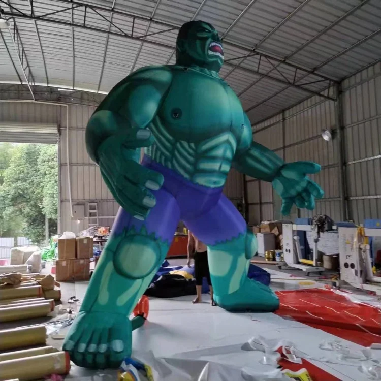 Customized Giant  Inflatable Super Hero Hulk Cartoon Decoration