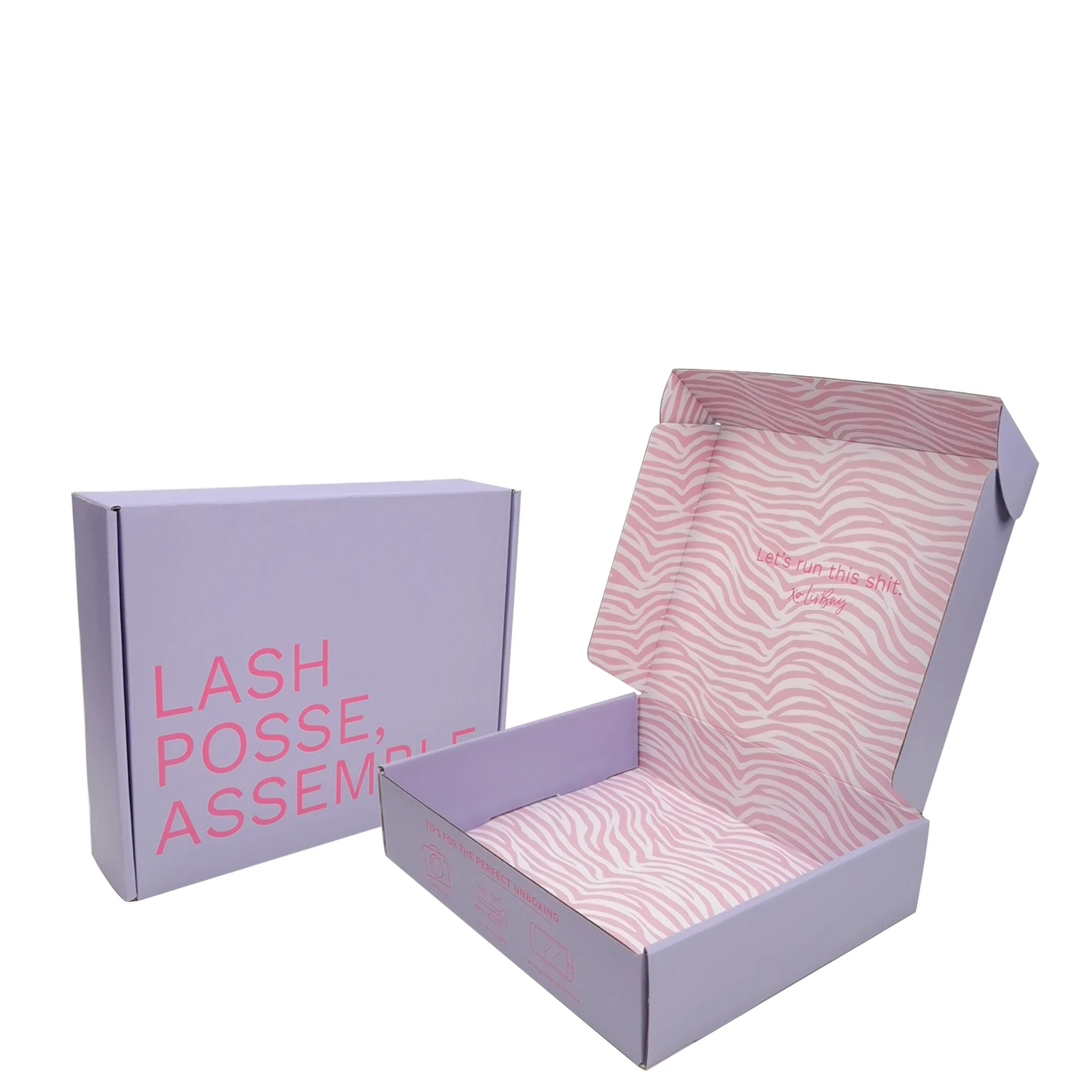 Fashionable Designing Corrugated Shipping Boxes for Lashes Packaging