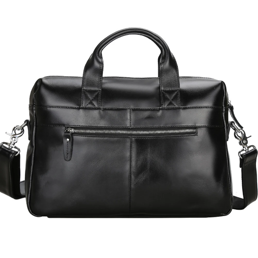 Customize Design Durable Real Oil Wax Waterproof Leather Briefcase Laptop Bag Business Genuine Leather Messenger Bag for Man