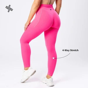 High Quality Custom V-Shape Workout Push Leggings for Women's Gym Fitness Yoga Scrunch Butt Lift XXL Size Made Nylon/Spandex ODM