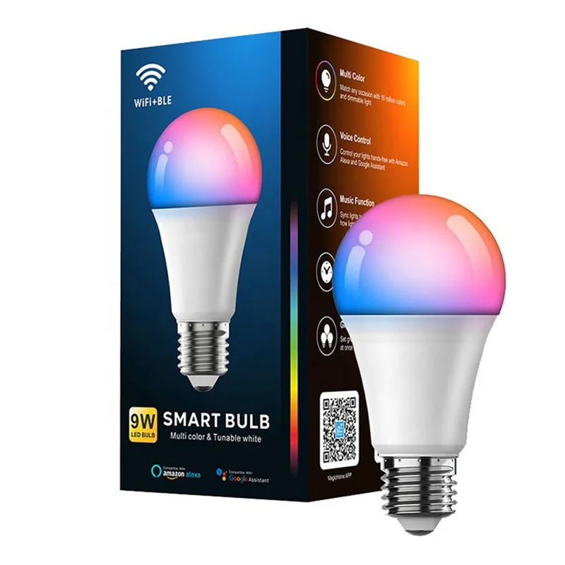 Modes Control 9W E26 LED WIFI Smart Bulb Work with