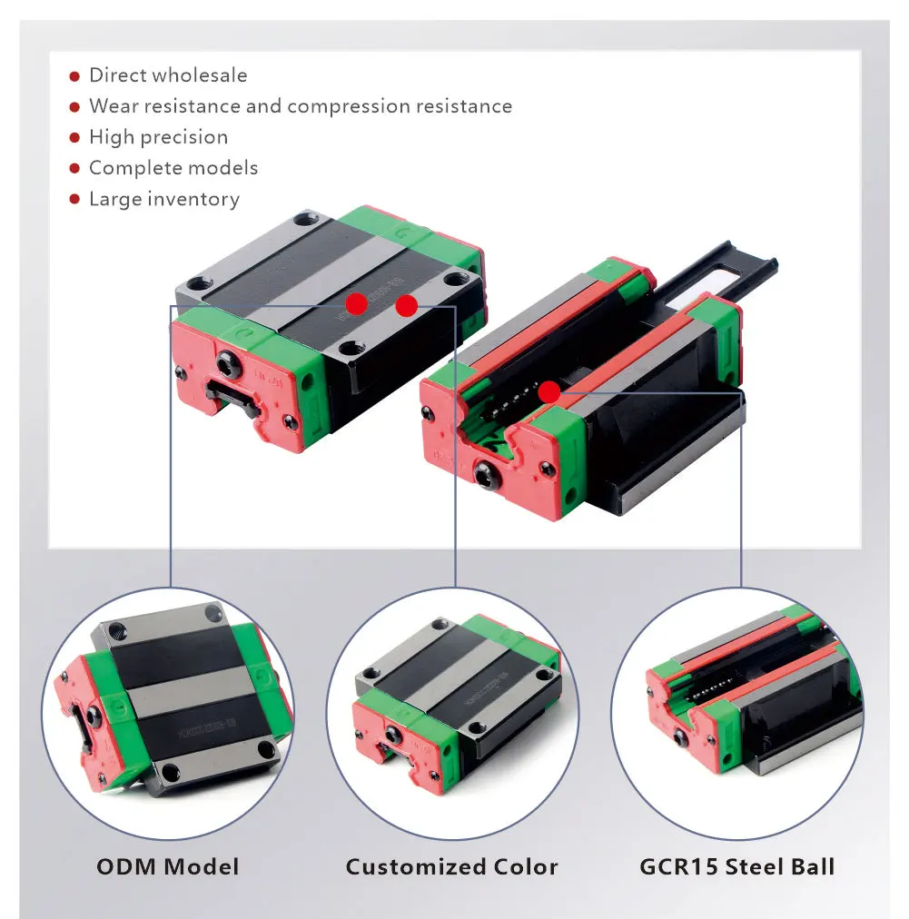 Linear Guide Bearings Hg20 Hgw20cc Hgh20ca W20c H20c Block And Rails