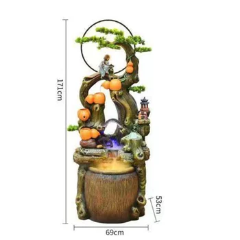 Outdoor Decoration Home FengShui LED Rockery Tabletop Fountain