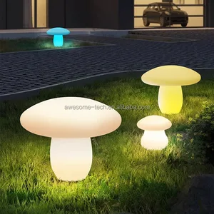 Colorful LED Garden Lamp Waterproof Mushroom Light with Remote Stylish Outdoor Lighting
