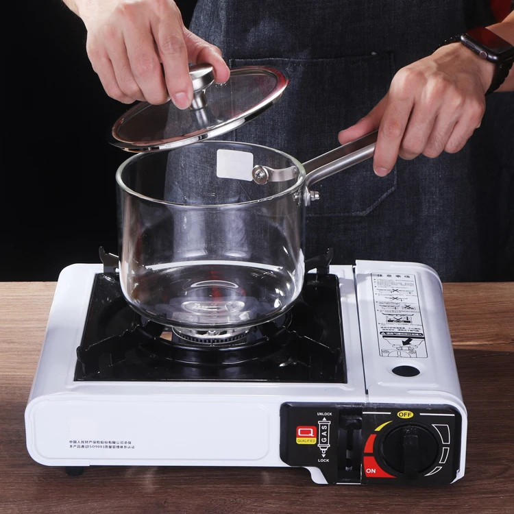 Wholesale High Quality Glass Cooking Pot Borosilicate Glass Stock Milk Pot Hotel Kitchen Soup Pot_11