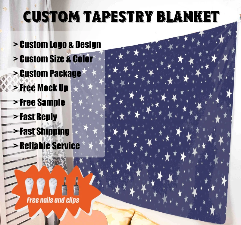 custom tapestry woven blanket