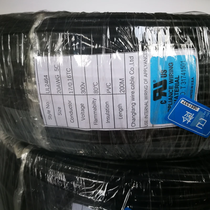 Changlang UL2464 22awg 4 core cable pvc insulated cable wire 300V