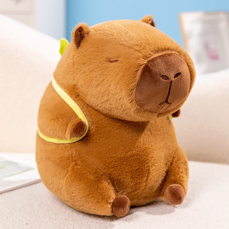 Peluche Capybara Avocado 2 In 1 35 Cm – Morbido Giocattolo Con Cappuccio Rimovibile Per Bambini E Ragazze