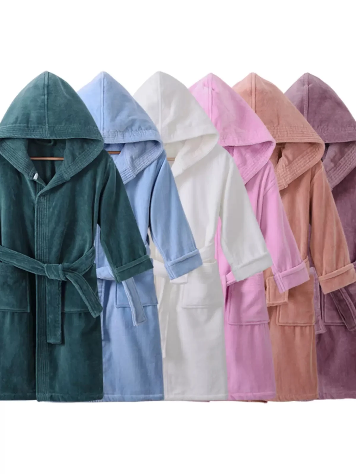 Wholesale Bathrobe Premium Cotton Hotel Bathrobe Custom Striped Poncho Bathrobe Luxury supplier