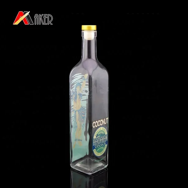 Download Empty Clear 750ml Square Vodka Liquor Glass Wine Bottles With Rubber Stopper Crystal White Material Beverage View Vodka Glass Bottle Maker Oem Odm Product Details From Guangzhou Maker Cosmetic Packaging Material Co Ltd On