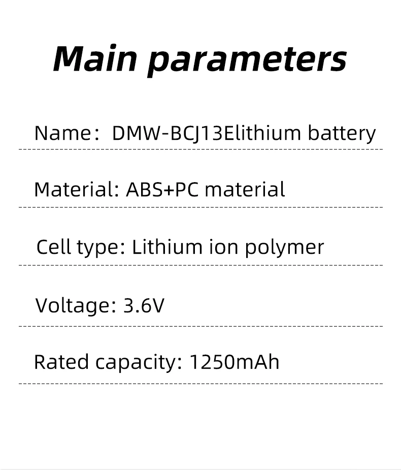 DMW-BCJ13E Li-ion Battery BCJ13E for Panasonic DMC-LX5 DMC-LX7 DMC-LX5GK DMC-LX7GK Camera Replace DMW-BCJ13PP supplier