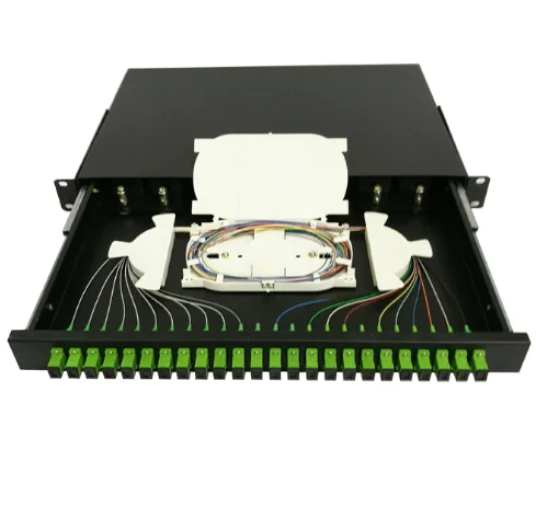 Odf Rack Mount Fiber Optic Drawer Patch Panel