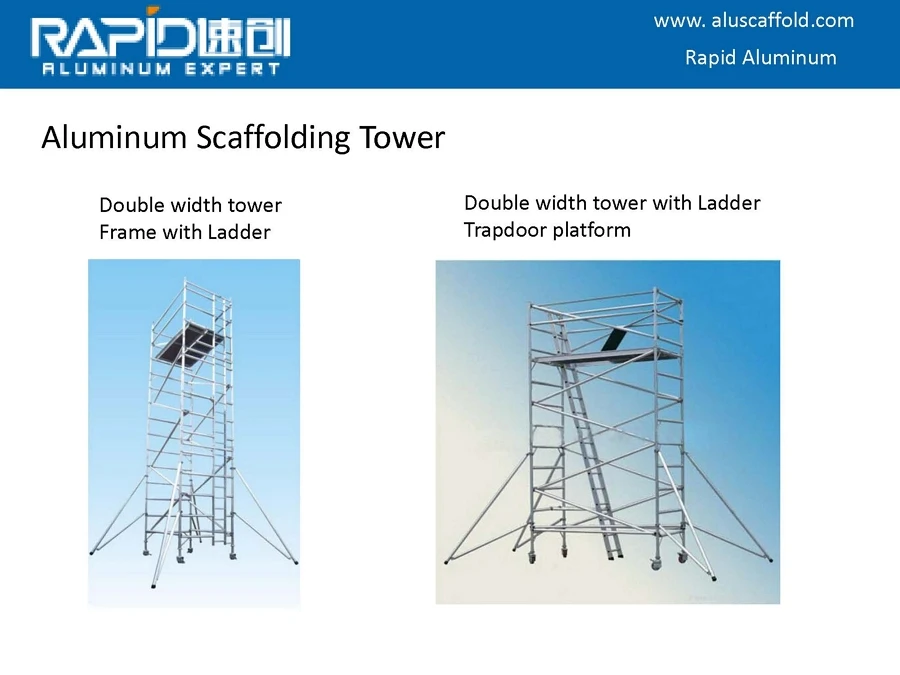 Cheap Aluminum Mobile Tower Ladder Scaffold for Construction Aluminum Mobile Scaffolding Tower Outdoor Indoor for House Repair