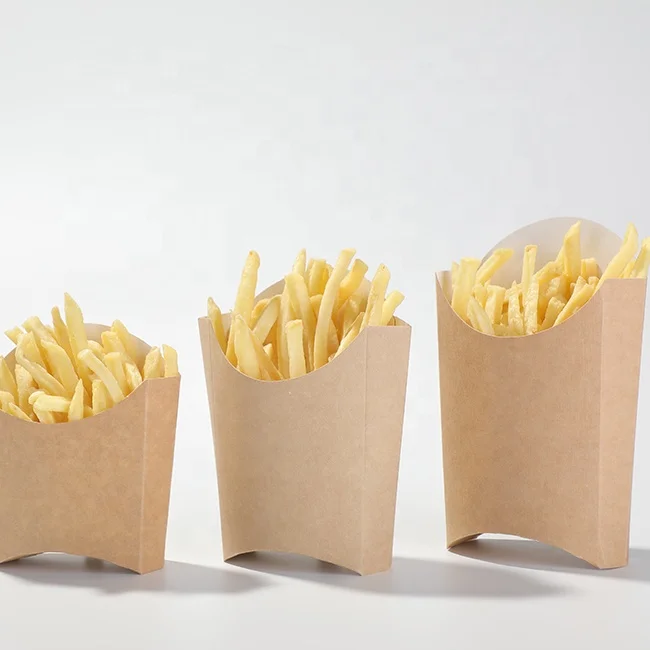 Source disposable french fries packaging paper bags with printing