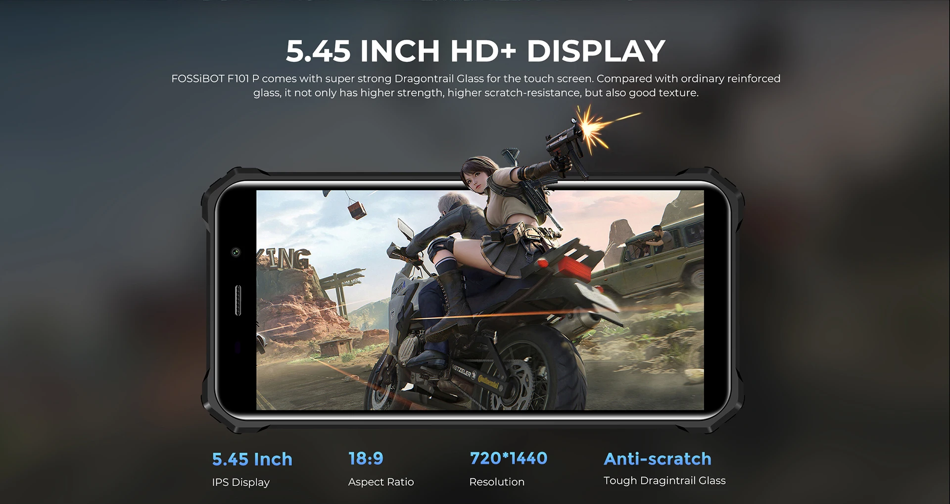 FOSSiBOT F101 P 4GB 64GB Cellphone Octa Core Rugged Smartphone,10600mAh,24MP Camera,5.45" HD Screen,IP68 Mobile Phone