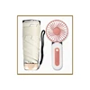 White(Mini Umbrella + Fan)