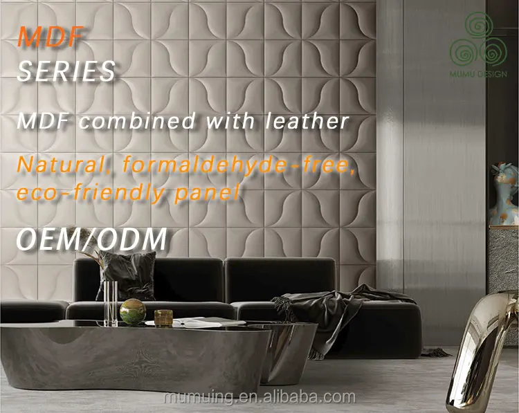 MUMU 3D Embossed Paintable Interior Coating Fluted Decor