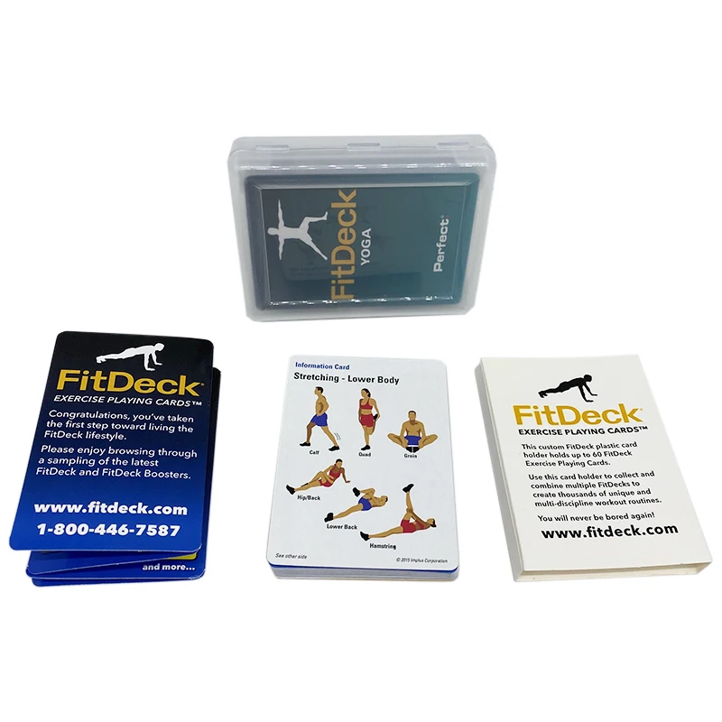 Factory Customized Print Yoga Exercise Card Game Printed Make Stretching Yoga Learning Exercise Game Cards