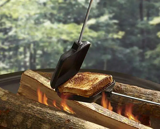 Heavy Duty Cast Iron Square Pie/jaffle Iron Grill Sandwich/pie Maker