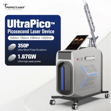 1.67GW Ultra High Peak Power Picosecond Laser Device 532nm 755nm 1064nm 1320nm Nd Yag Pico Diode Laser Tattoo Removal Machine