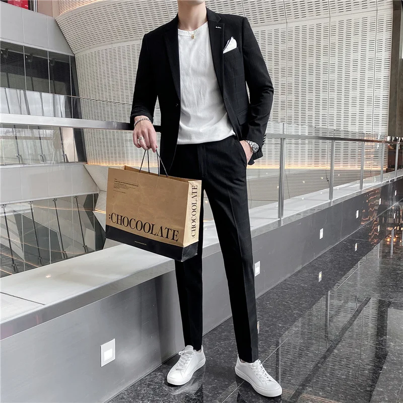 96031 High Quality Spring Design Men Suits 3 Pieces Wedding Suit Slim Fit Blazer Pant Vest Suits Sets