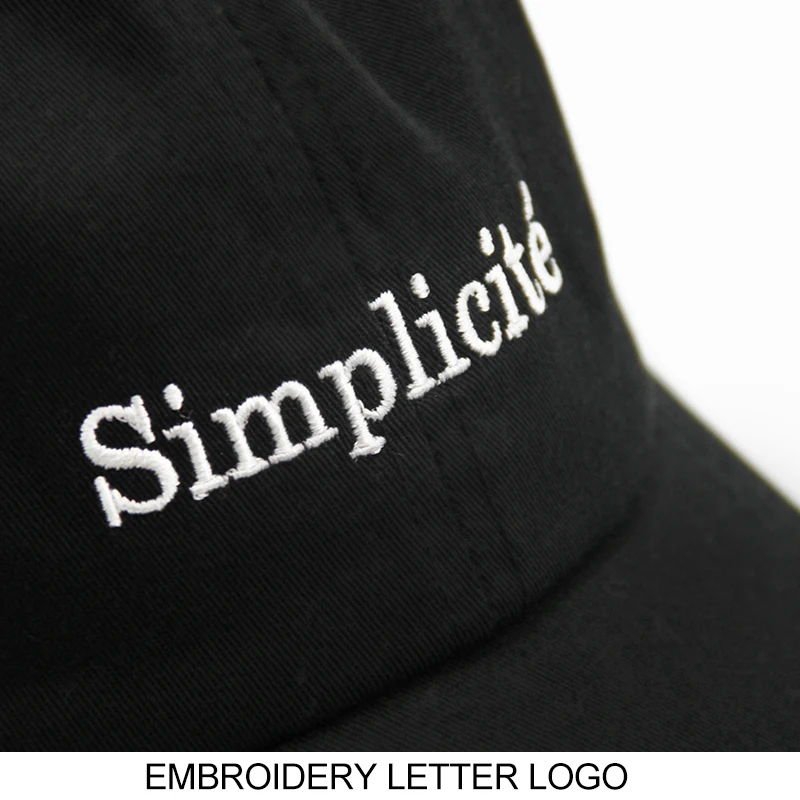 Black Custom Embroidery Logo 6 Panel Cotton Dad Hat Baseball Cap For Men Buy Baseball Cap 6