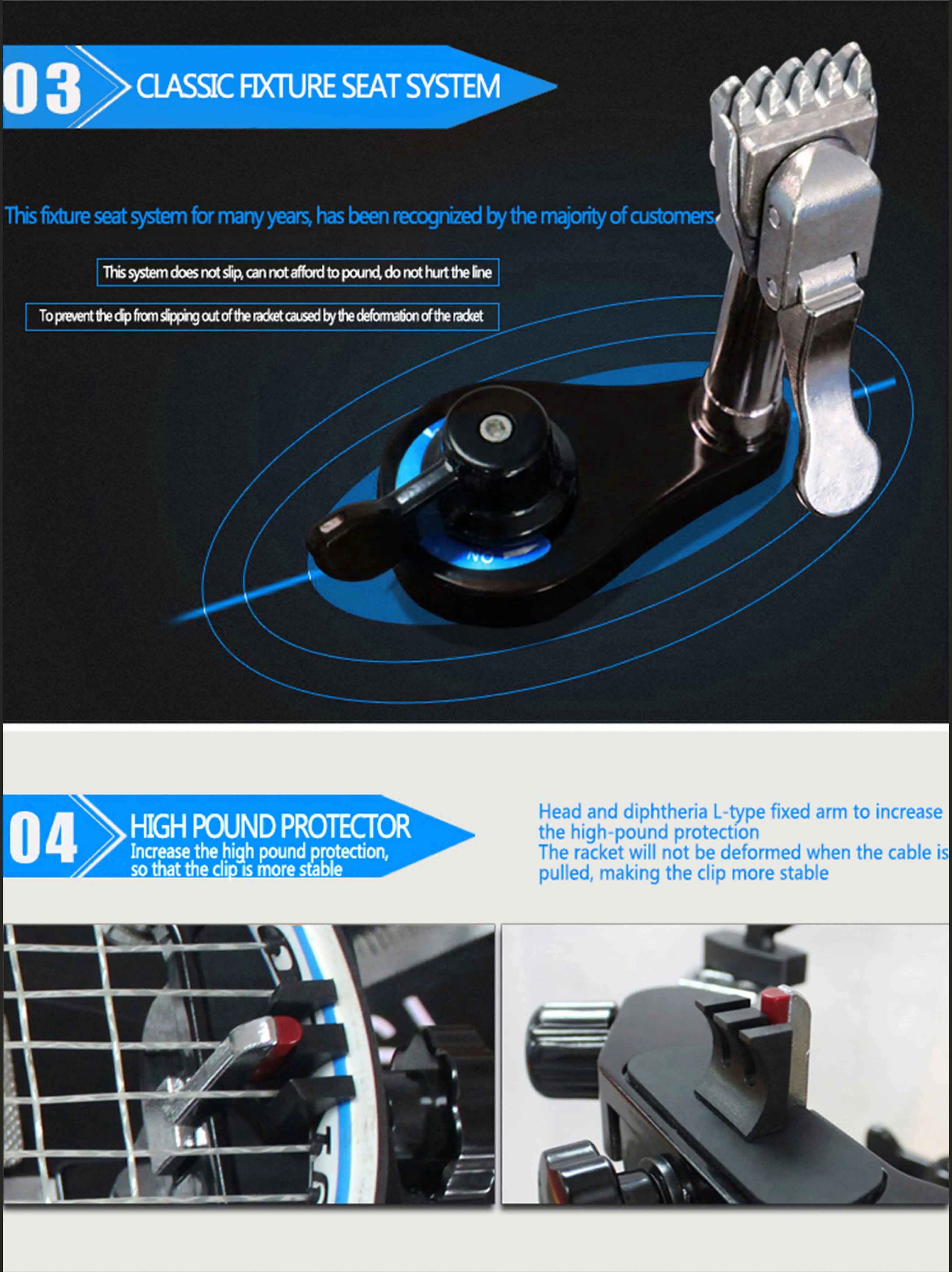 Factory Table Manual Tennis Badminton Racquet Threading Stringing