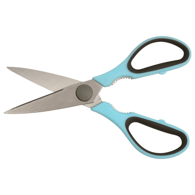 New Arrival 8.3 Inch Multifunction Kitchen Scissors Double-color Kitchen Scissor PP&TPR Handle Scissors