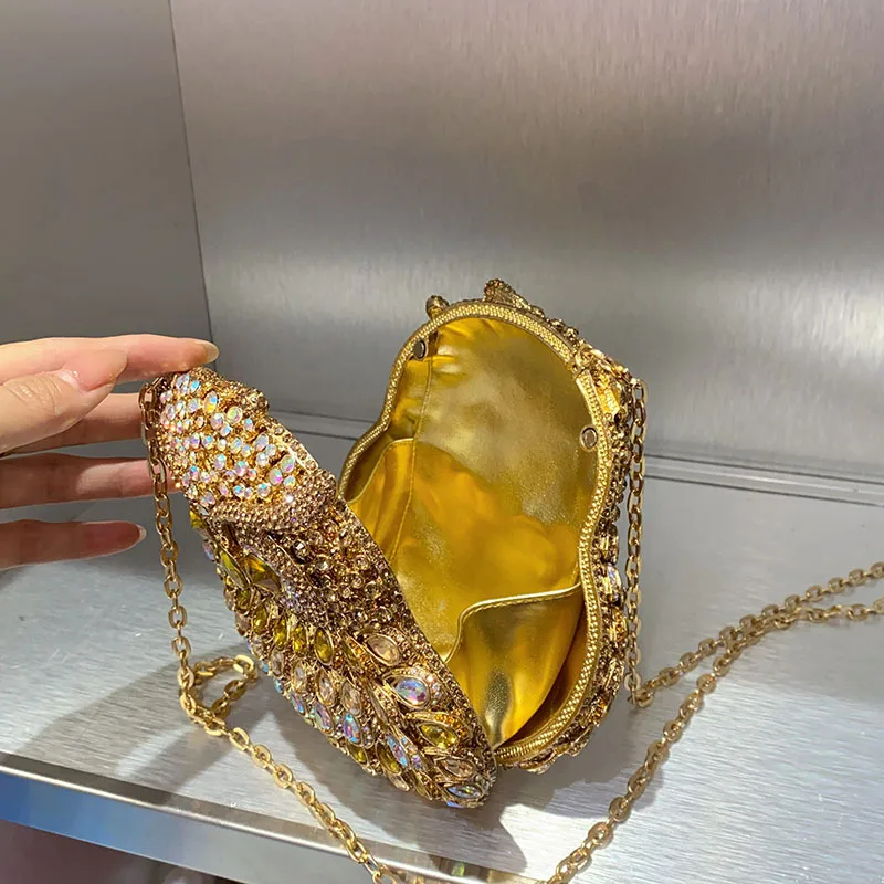 Gold Designer Vintage Clutch Bags Evening Gold Clutch Bag Glitter