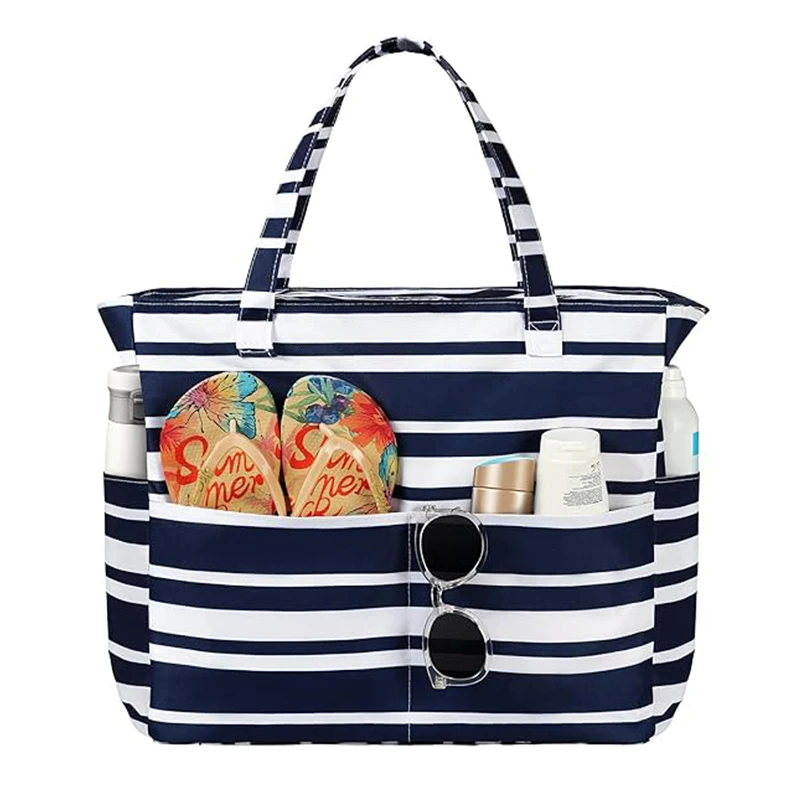 Travel Women Handbag Tote Large Beach Bag with Zipper